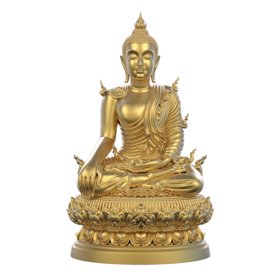 พระบูชาเนื้อโลหะผสมลงรักปิดทอง